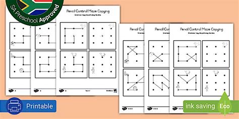 Preschool: Pencil Control Maze Copying Pack