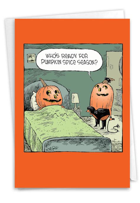 Spicy Pumpkins: Funny Halloween Paper Card
