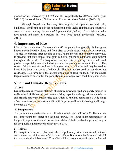 Rice Production | Complete Rice Cultivation | PDF