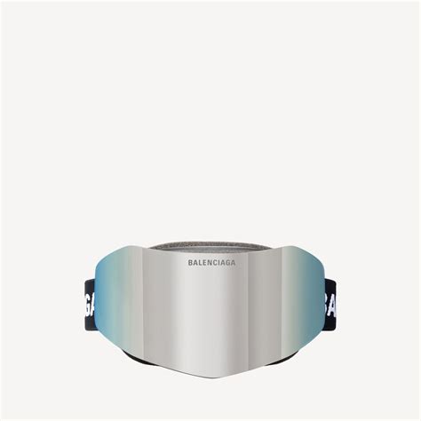 Ski Mask Goggles in Mirror Silver | Balenciaga GB