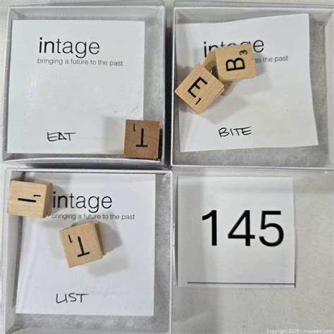 Scrabble tile word magnets | Maxsold