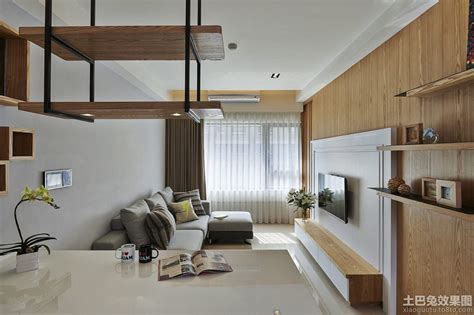 简约风格小户型经济型50平米客厅吊顶沙发效果图_齐家网装修效果图