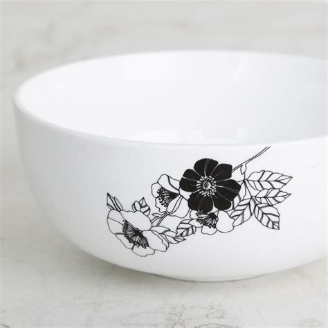 Buy Lucas-Clara Floral Cereal Bowl - Bone China - Microwave Compatible ...