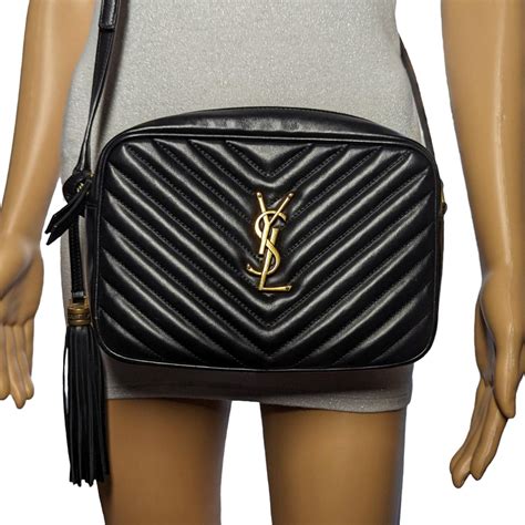 Saint Laurent YSL Black Matelassé Crossbody Lou Camera Bag at 1stDibs ...