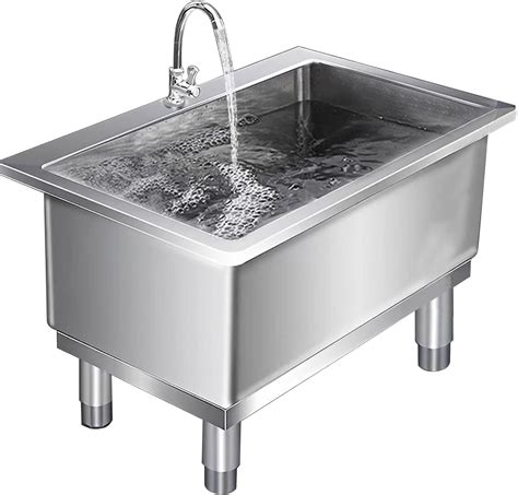 KUOYTT Commercial Floor Mop Sink,Stainless Steel Utility Tub Mop Bucket ...