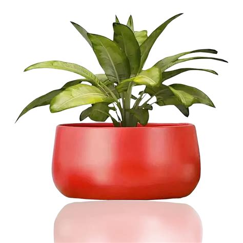 HOMSSY Red Handi Metal Planter for Plants, Plant Pots for Home Decor ...
