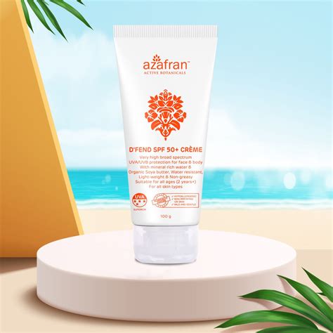 Buy Azafran D’fend SPF 50 Non-toxic plant-based sunscreen