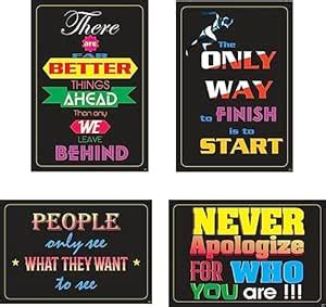 Eoi Marketing (Combo Of 4 Quotes Gym Motivational Wall Poster For Room ...