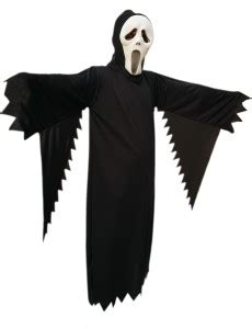 KAKU FANCY DRESSES Black Ghost Horror Costume of Halloween Party for 10 ...