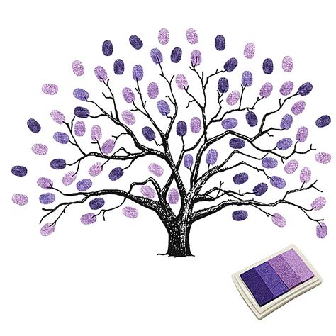 Fingerprints Tree, Proboths Creative Wedding Guest Signature Sign-in ...