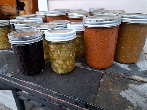 12 pints of tomato sauce, 8 half pints of blackberry jelly, and 9 half ...