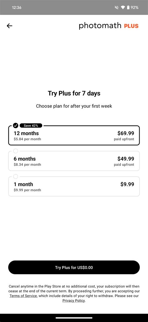 Photomath Application 的图像结果