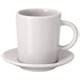 DINERA espresso cup and saucer, beige, 9 cl (3 oz) - IKEA