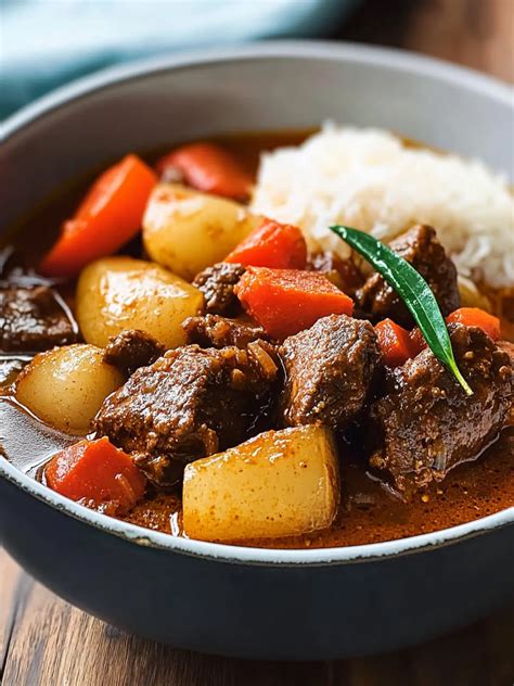 Irresistible Tender Filipino Beef Stew Simmered in Tomato Bliss