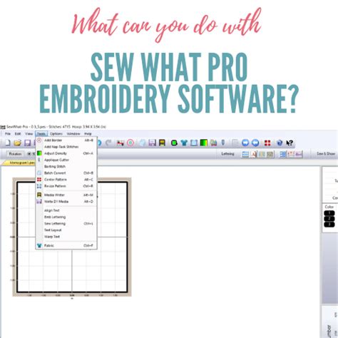 Sew What Pro Easy Tutorial 的图像结果