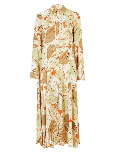 Buy Floral Print Midi Shirt Dress at Marks & Spencer