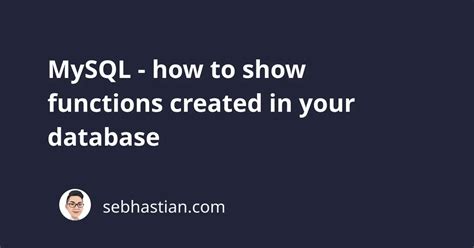 Image result for MySQL Database Functions