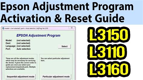 Image result for Epson Adjustment Program Select