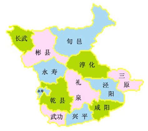 咸阳北五县划分