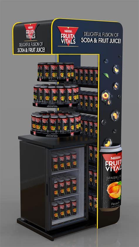 Nestle Fruita Vitals Sparkling Fruit Juice Gondola with Chiller