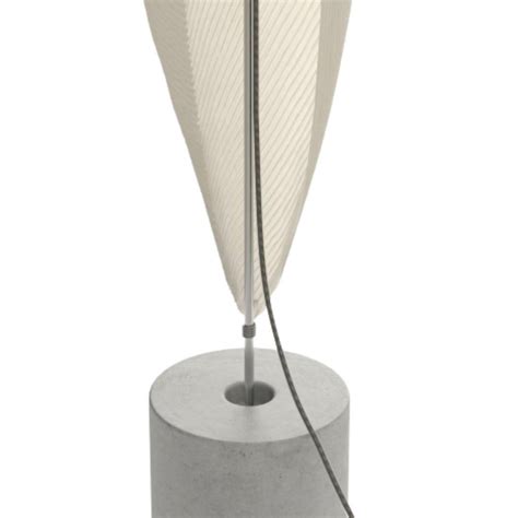 'Wo-Tum-Bu 1' Japanese Paper and Hand Poured Concrete Floor Lamp for ...