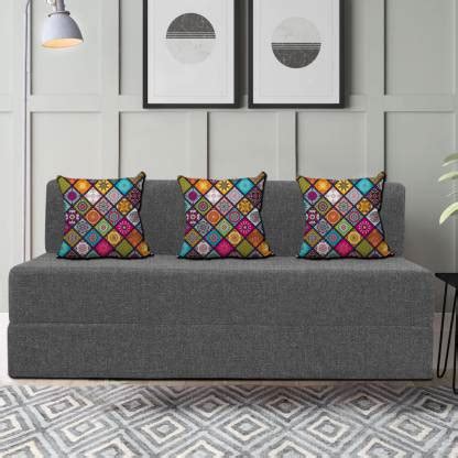 AP TRADER 6X6 3 Seater Single Foam Fold Out Sofa Cum Bed Price in India ...