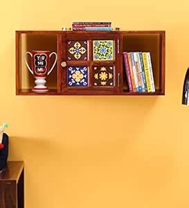 Chetan Interiors Wooden Book Shelf for Home Library with Door | Wall ...