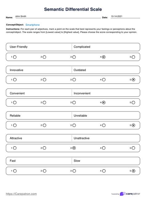 Semantic Differential Scale & Example | Free PDF Download