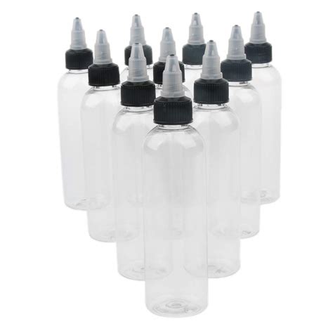 FLAWISH 10 Pcs Empty Plastic Bottles with Twist Top Cap for Solvents ...