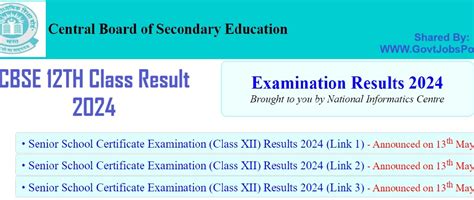 CBSE 12th Class Results 2024 Announced: The CBSE Class 12 result also ...