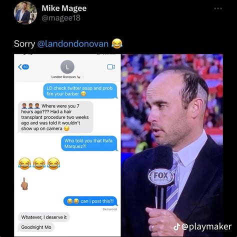 Landon Donovan on his hair transplant : r/Fauxmoi