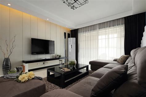 2012年最新的客厅电视墙装修效果图，简单明亮家庭电视墙设计图片(18)_电视墙壁纸_茂名装修网