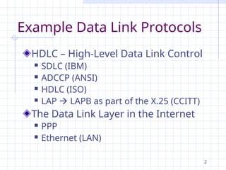 Image result for Example Data Link Protocols