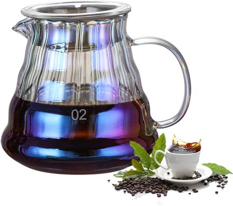 Amazon.com | Glass Coffee Carafe, 500ml Pour Over Glass Coffee Server ...