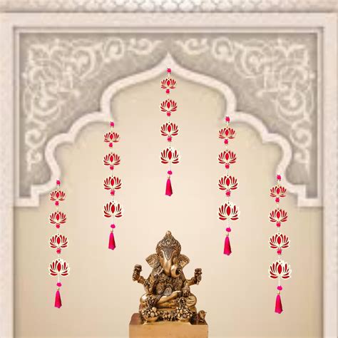 The Advitya Lotus Floral Long Wall Hanging Backdrop|Ganpati Decoration ...