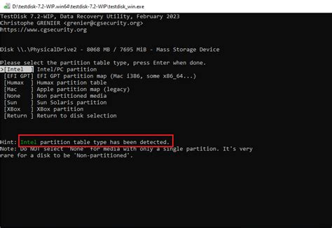 TestDisk Tutorial Partition 的图像结果