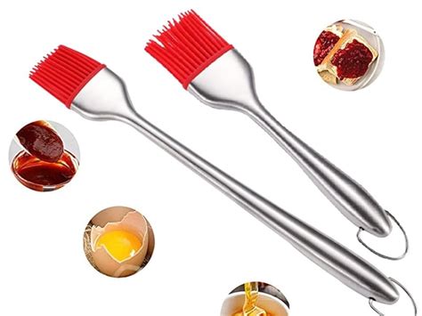 Buy P-Plus International Silicone Basting Brush Set,Stainless Steel ...