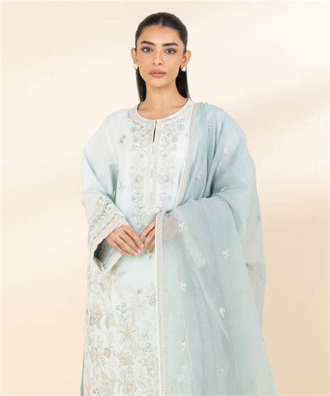 Unstitched Lawn '25 - 3 Piece - Embroidered Dobby Suit - 0U3PEST25V13 ...