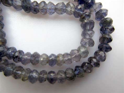 Buy 5mm Faceted Iolite Rondelle Beads Iolite Gemstone Beads 13 Online ...