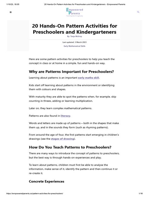 Image result for Pattern Activities for Kids