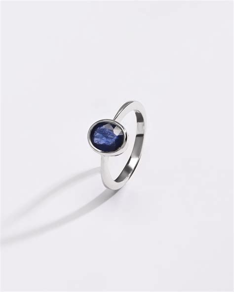 Buy Affinity Blue Sapphire (Neelam) Ring in 925 Sterling Silver ...