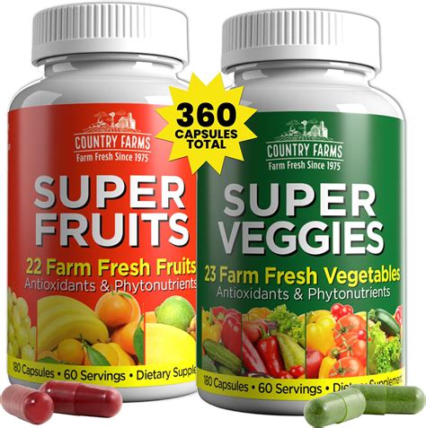 Amazon.com: Fruits and Veggies Supplement (Daily Blend of 49 Different ...