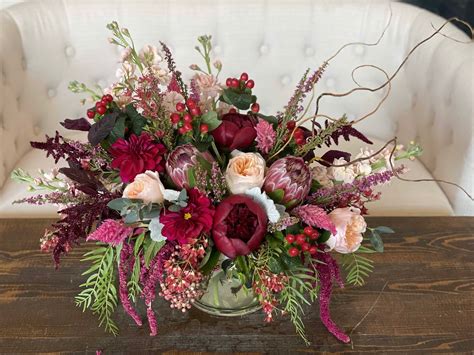 The Floristry - Luxury Burgundy Floral Arrangement
