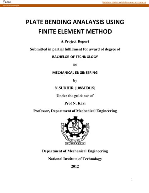 Finite-Element Method of a Plate Bending 的图像结果