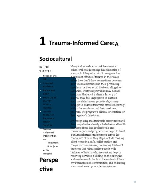 Trauma informed care - TIC , scope and introduction - 1 Trauma-Informed ...