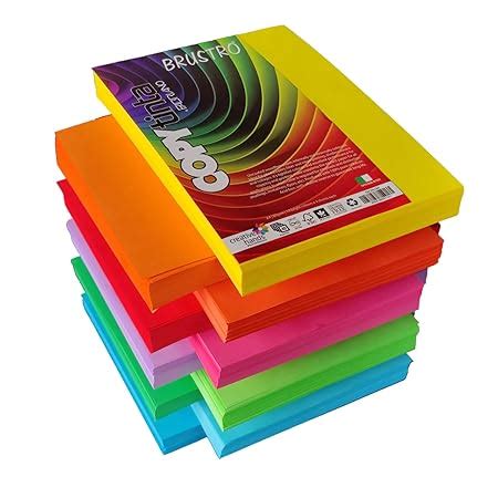 BRUSTRO Copytinta Mixed Bright Colour Craft Paper| A4 Size | 80 GSM ...