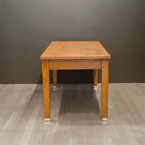 Solid Oak Two Drawer Desk by Standard Furniture Co. c.1940 | S16 Home