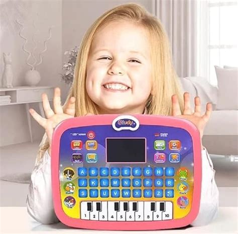 JEEENAL Educational Learning Kids Laptop Tablet Computer Plus Piano ...