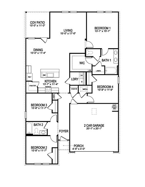 Floor Plan in Sunshine Gardens | Baker, LA | D.R. Horton