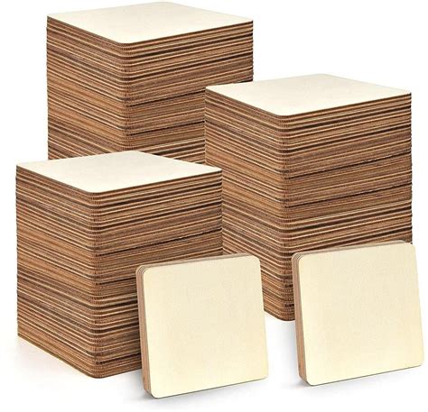 bioferm Square Round Hexagonal Shaped Plain MDF Coasters Blanks Cutouts ...